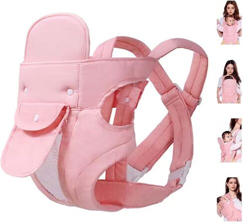 KIYUMI Baby Sling Carrier Portable Newborn Toddler,Child Infant Baby Carrier-Child Carrier Sling,Lightweight & Breathabl Hip 4 in 1 Carry,Pink in Saudi Arabia