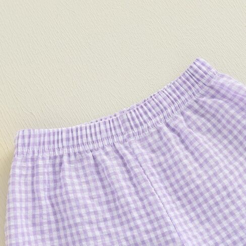 Toddler Baby Boy Girl Gingham Bubble Pants Kids Casual Plaid Elastic Waist Long Bloomers Trousers Bottoms in Kuwait