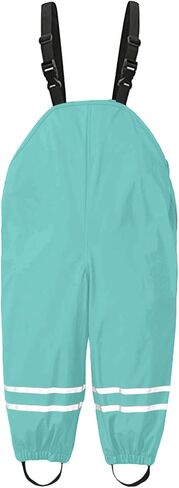 Kids Waterproof Rain Pants Windproof Reflective Bib Pant Lightweight Adjustable Dirty Proof Rain Wear Over Pants 1-14T in Saudi Arabia