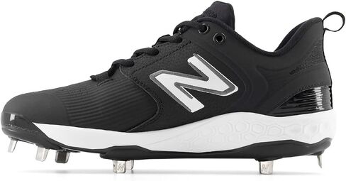 New Balance Men's Fresh Foam X 3000 V6 Metal Baseball Shoe, Black/White, 14 Wide in Saudi Arabia
