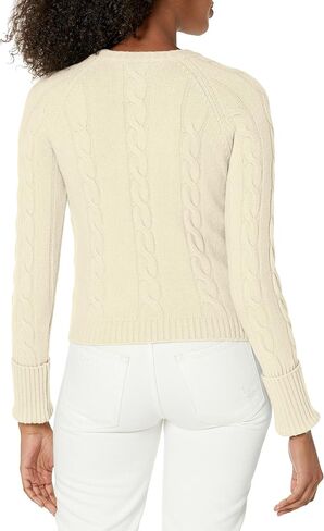 GUESS Women's Long Sleeve Round Neck Denise Cable Sweater in Saudi Arabia