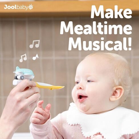 Jool Baby Musical Baby Spoons, 3 Spoons + Car with Fun Sounds - Multi-Stage Spoon for Infant Feeding & Training Babies 6+ Months to Self-Feed in Kuwait