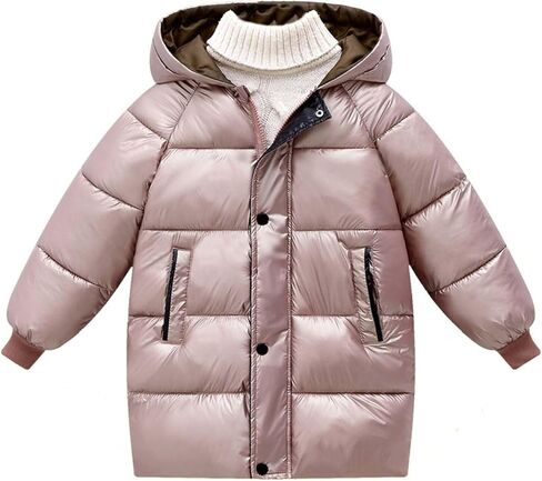 Children's Boys and Girls Autumn and Winter Long Hooded Warm Padded Coat Jackets Big Jacket for Kids in Saudi Arabia