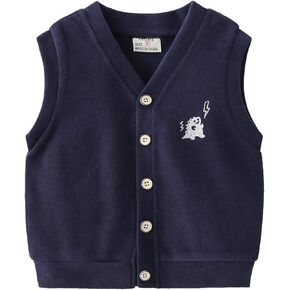 Toddler Infant Knit Button Vest Baby Boys Cute Print Sleeveless Waistcoat Unisex Fashion Winter Warm Boys 4t Winter Coat