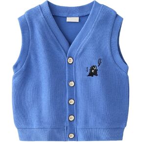 Unisex Vest Toddler Baby Boys Girls Sleeveless Coat Button Up Padded Waistcoat Outwear Warm Infant Fall Winter Outfit