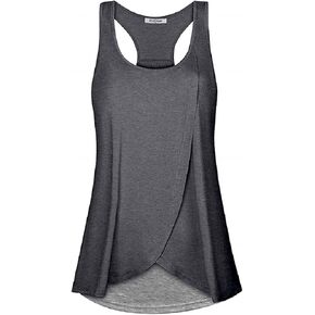TANGNADE Women's Nursing Tank Tops Maternity Cami with Shelf Bra Breastfeeding Clothes Loose Fit Lounge Blouse