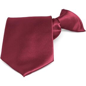 tiemart Slim Black Solid Color Clip-On Tie, 20" Length in Kuwait