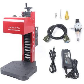 TBVECHI Pneumatic Marking Machine, KT-QD01 120x80mm Pneumatic Dot Peen Marking Engraver Machine Flat/Circle Surface AC 110V
