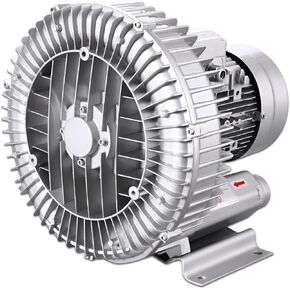 Regenerative Blower & High-Pressure Vortex Blower - 220v/380v Industrial Vacuum Pump for Aquarium Fish Pond Sewage Aeration and Factory Ventilation Dust Removal Systems,1.1KW/220V