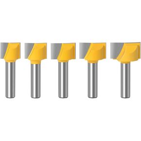5pcs 8mm Shank Cleaning Bottom Engraving Bit Solid Carbide Router Bit Woodworking Tools CNC Milling Cutter Endmill For Wood