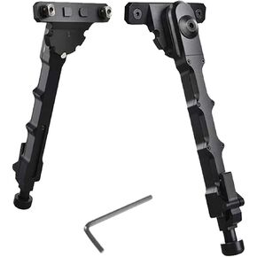 1 زوج من اثنين من bipod metal stand metal مع ارتفاع قابل للتعديل واسع التوافق رف خفيف الوزن أسود