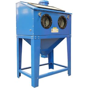 Sandblasting&Sandblaster Cabinet 90 Gallon with Dust Collection Reclaimer System Floor Abrasive Blast Cabinet for Rust Grime Paint Removing