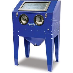Eastwood B60 Sand Braghing Cabinet | فولاذ الرمال وسائل الإعلام مكبرات الخزانة مجموعة | لإزالة الطلاء ، ترميم المعادن ، إزالة الصدأ ، بلاستيك الرمل | يحمل ما يصل إلى 120 رطلاً من الوسائط الكاشطة