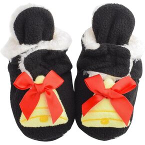 Boots for Girls Size 12 Soft Baby Santa Winter Warm Slippers Snow Boots Crib Shoes