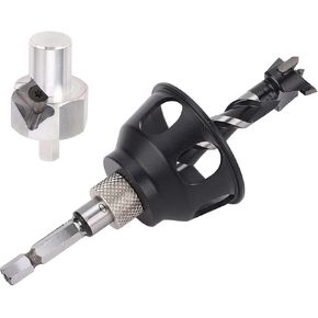 19mm Drill Bit Dog Hole Tool Set, Vertical Drill Locator Straight Hole Drilling Fixture for Bench
