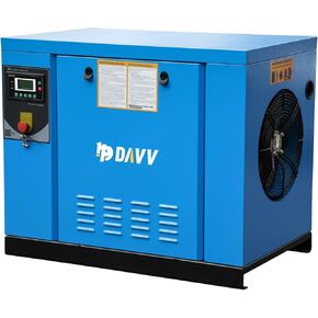460V 3-Phase Rotary Screw Air Compressor 10HP / 7.5KW - 33CFM Max. Pressure 125PSI - NPT3/4" Base Mount Commercial Air Compressed System Spin-on Air Oil Separator