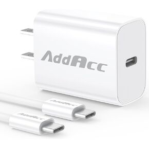 20W USB C Charger Block Citwlemen متوافق مع مروحة التخييم القابلة لإعادة الشحن فقط ، مروحة Amacool Stroller ، مروحة محمولة Venty ، محول شحن 5V/3A ، كابل Charger سريع السعة 3.3 قدم