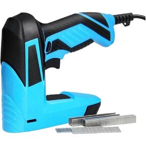 Pneumatic Power Nailer Decorative Tool 230V 2 in 1 Electric Staple Gun Construction Stapler Nail Tacker for Home Upholstery Renovation Power Tools