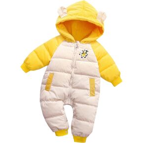 Baby Girls Boys Warm Hooded Snowsuit Jumpsuit Down Coat Romper Padded Outwear Jacket Snow Wear 4t Girl Clothes