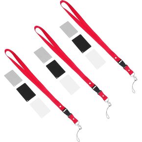 DOITOOL 9pieces Neutral Camera Checker Card with Lanyard Scratch-Resistant Calibration for Digital Photography Video and Film