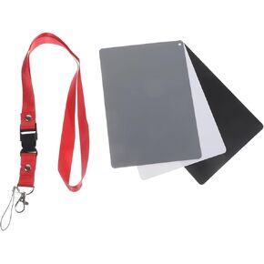 DOITOOL Black Photography Card Portable Neck Strap for Accurate Light Exposure and Color Calibration Photography