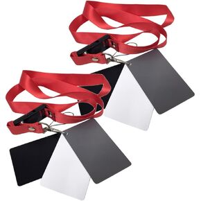 NUOBESTY Minimalist Design Photography Card Straps Black White Gray Balance Cards with Lanyard