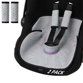 Baby Potty Training Car Seat Protector 2 Pack, Waterproof Car Seat Liner for Potty Training Toilet, Baby Infant Toddler Piddle Pad Fits for Carseat, Stroller, Highchair - 2 Pack, Black