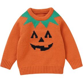 Boy Basketball Undershirt Autumn Winter Warm Outfits Halloween Infant Baby Girl Boy Cute Long Sleeve Knitted Top Boys