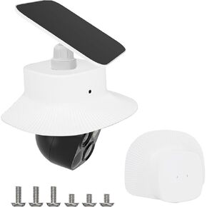 Outdoor Camera Cover Compatible with Eufy SoloCam S340,Sun Rain Shield Weatherproof Protective Shield Waterproof Rain Cover with Resistance, Easy Install Design,Ideal for Security Camera