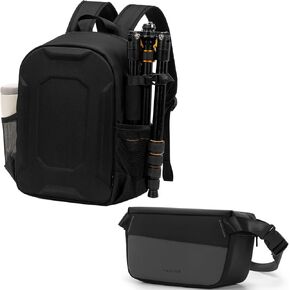 YaKuss Y19 M Hard Shell Camera Backpack, Y37 S Leather Coating Camera Sling Bag For Canon Nikon Sony SLR DSLR and Accessories