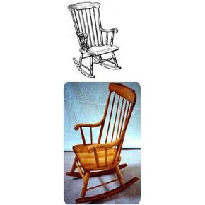 Woodcraft Project Paper Plan To Build Boston Rocking Chair - Material Not Included