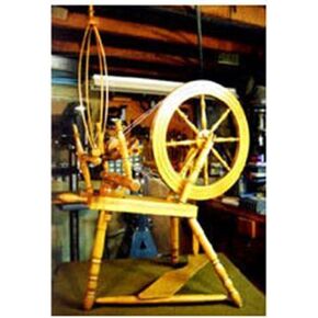 Woodcraft Project Paper Plan To Build Small Spinning Wheel - Material Not Included