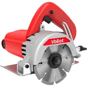 4-3/8-Inch Tile Saw, 1400W 12A Concrete Wet Saw Handheld Cutting Carving Machine, Includes Carbon Brush Wrench Diamond Cutting Disc