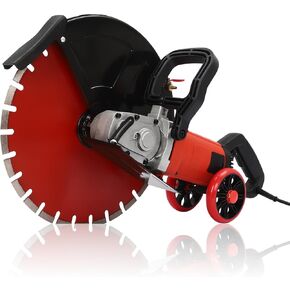 16" Electric Concrete Saw 4000W Wet/Dry Circular Saw with Water Pump and 16.4ft Water Hose Concrete Cutter for Brick Concrete Wall and Granite Max.Cutting Depth: 6.5in