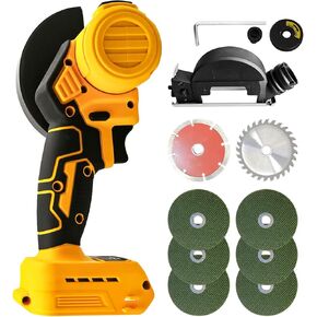 4 Inch Cordless Tile Saw Brushless DC Motor with Exterior Rotor Structure Compatible with de-walt 20V Max Battery 8000 10000 12000RPM Adjustable Removable Dust Cover Tools Only