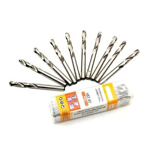 HSS 4341 Milled Shank Drill Bits for Hole Saw Arbor 10pcs/Box High Speed Steel Cencter Drilling Bit 6.35 * 103mm/ 6.35 * 72mm(72mm)
