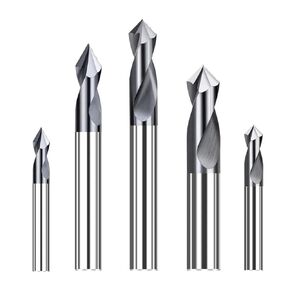 Carbide Drill Bit 60 90 120 Degree NC Spot Drill Prepare Guide Hole Chamfer Machine Tool 0.5-20MM Spot Location Center Bit(0.6XR90XD4X50L,1PCS_for AL)