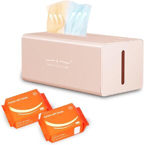 Smart Tissue Humidifier Tissue Heater Baby Wipe Warmer with 2 Pack Soft Cotton Tissue Dry Wet Dual-use for Home Office Kitchen Makeup Room