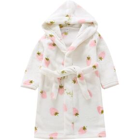 Baby Toddler Kids Hooded Plush R𝐨be 𝐏ajamas Fleece BathR𝐨be Boys BathR𝐨be Soft Warm Winter Fuzzy R𝐨be (B, 18-24 Months)