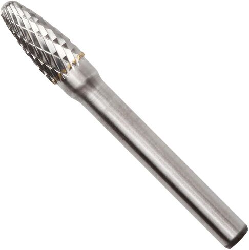 Tungsten Carbide Rotary Burr, Type F 6-10mm Shank Diameter F0618 – Double Cut Carbide Burr for Precision Metalworking, Die Grinding, and Surface Finishing (Type F 8mm) in Saudi Arabia