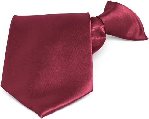 tiemart Slim Black Solid Color Clip-On Tie, 20" Length in Kuwait