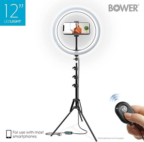 BOWER 12 "Studio Light USB Power Ball-Head Mount 62" Tripod 3 Colorse 10 مستويات السطوع في الخط البعيد (WA-SL12) in Kuwait