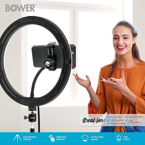 BOWER 12 "Studio Light USB Power Ball-Head Mount 62" Tripod 3 Colorse 10 مستويات السطوع في الخط البعيد (WA-SL12) in Kuwait