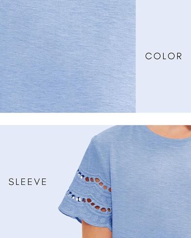 تي شيرت للفتيات من Geckatte بأكمام قصيرة وفتحة رقبة مستديرة للصيف كاجوال سادة أساسي تي شيرت علوي من 5 إلى 14 سنة in Kuwait