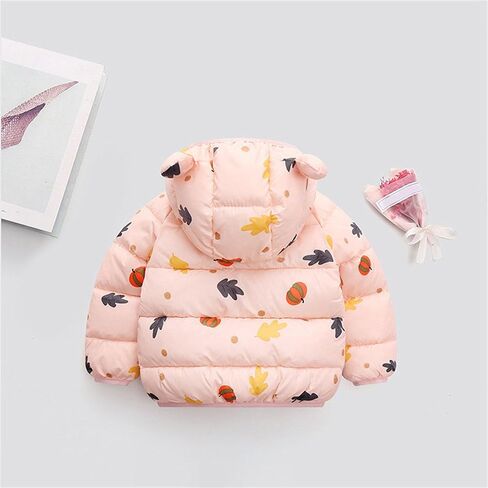 Winter Coats for Toddler Boys Girls Hooded Warm Down Jacket Outwear Fleec𝐞 Pockets Puffy Outfits Baby in Kuwait
