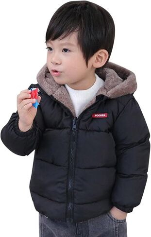 Winter Down Coats for Kids Baby Boys Girls Light Puffer Padded Jacket Bear Hoods Infant Outerwear 3D in Kuwait
