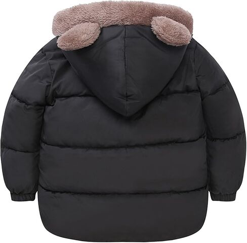 Winter Down Coats for Kids Baby Boys Girls Light Puffer Padded Jacket Bear Hoods Infant Outerwear 3D in Kuwait