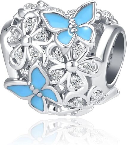 GMXLin Butterfly Flower Heart Charm Bead for Women Girl Bracelets Grandma Mother Sister Best Friends Birthday Gifts in Saudi Arabia