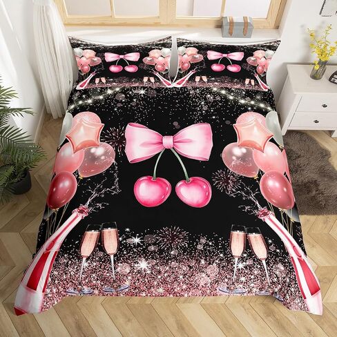 Erosebridal Kids Pink Princess Comforter Cover Dreamy Fairy Tales Castle Girls Toddler Bedding Set Cartoon Rainbow Duvet Cover for Teen Women Bedroom Decor,Magical Carriage Princess Bed Set in Saudi Arabia