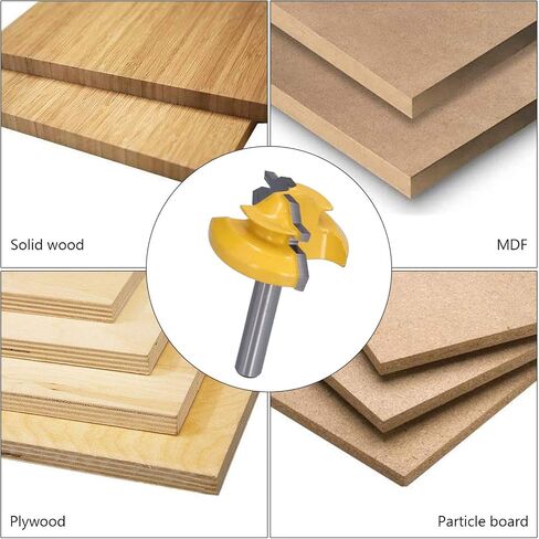 45° Router Bit 1 / 4in Shank | Alloy Wood Cutting Tool for CNC / Milling Machine | Carbon Steel Milling Cutter for Woodworking Projects / Cabinets / Drawers (1-3/8 inches) in Saudi Arabia